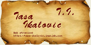 Tasa Ikalović vizit kartica